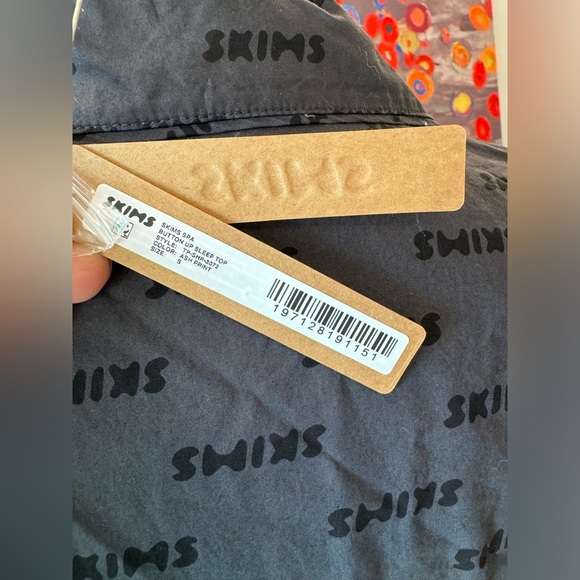 NWT Skims Spa Button Up Sleep Top size S - Picture 4 of 7